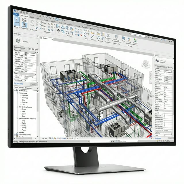 3D BIM модель вентиляции в Revit - HOTPLAN